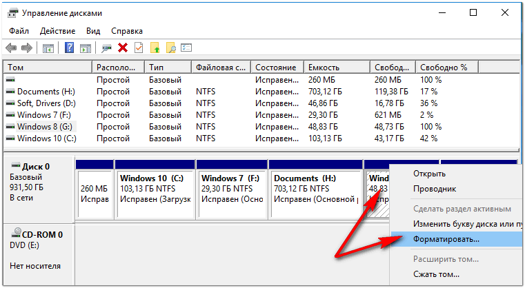 Как отформатировать диск со старой windows 7