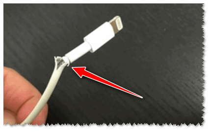 На USB кабеле есть повреждения...