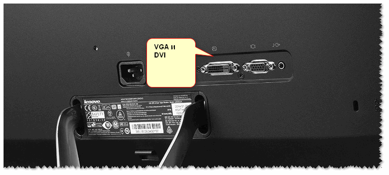Monitor s VGA i DVI interfeysami