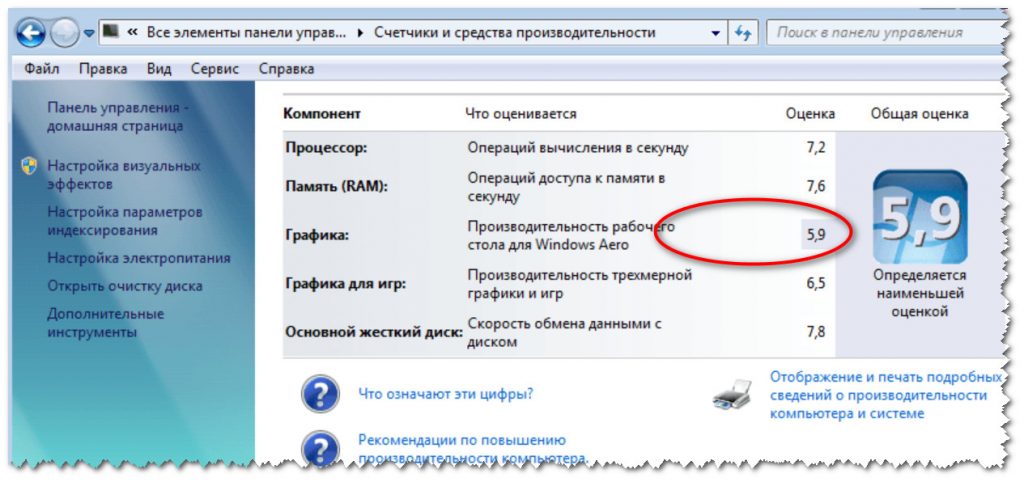 Как сбросить индекс производительности windows 7