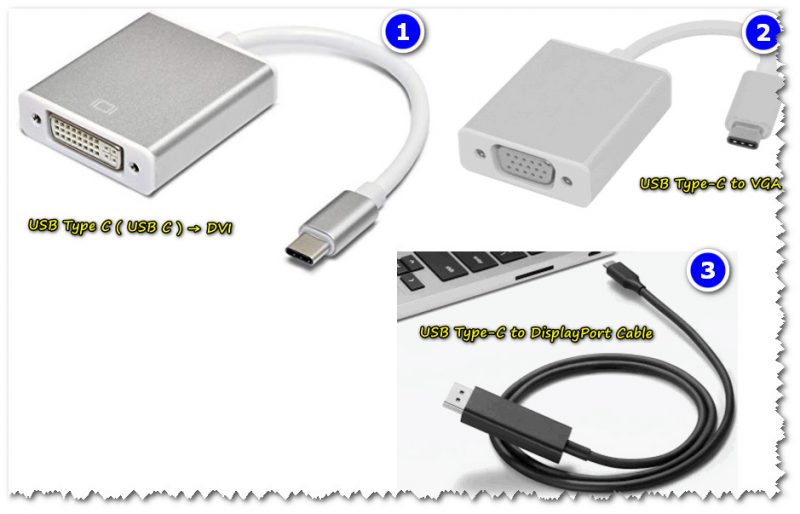 K USB Type C est samyie raznyie perehodniki adapteryi na VGA DVI Display Port Домострой