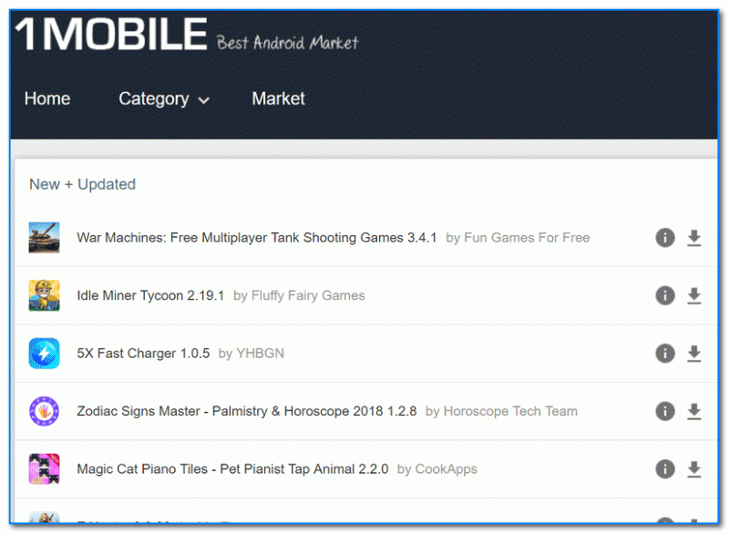 1 MOBILE - один из лучших маркетов с бесплатными приложениями