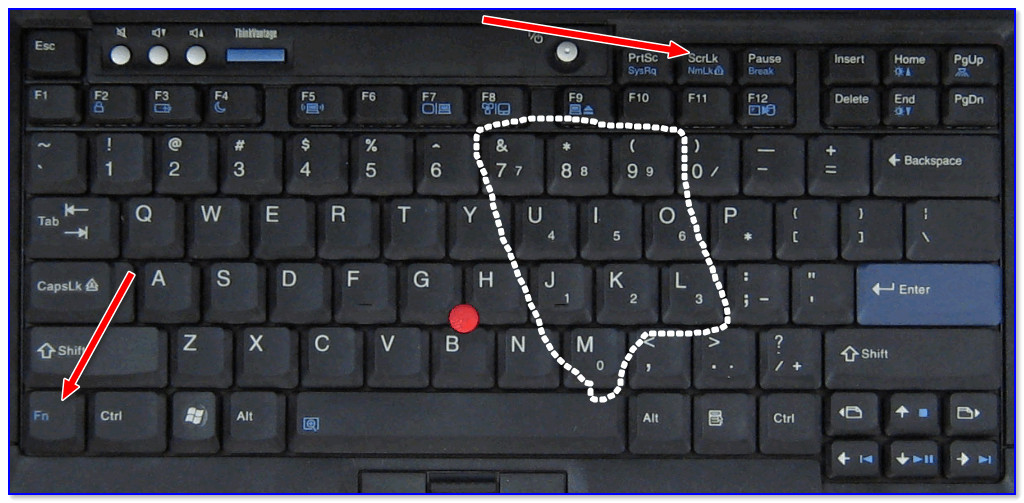 Клавиатура ноутбука Lenovo ThinkPad / Кликабельно 