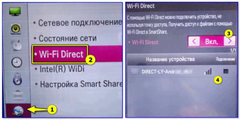 Как подключить телефон к телевизору lg через wifi