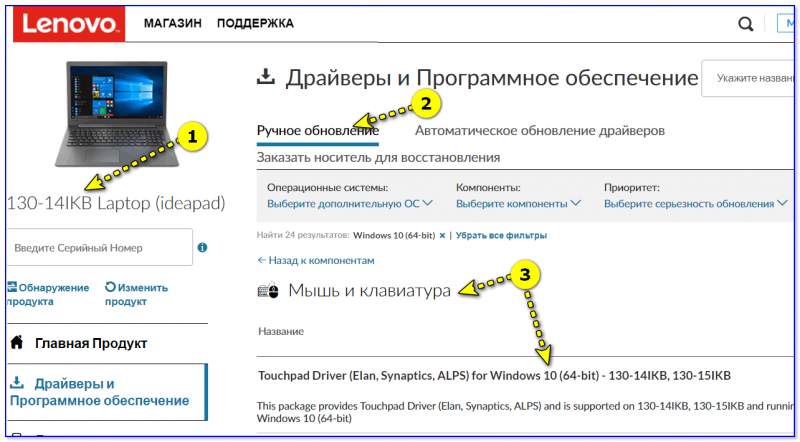 Как называется драйвер тачпада