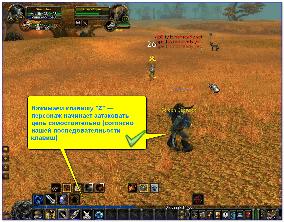 Скриншот из игры World of Warcraft // Персонаж из игры самостоятельно применяет весь спектр возможностей против врага