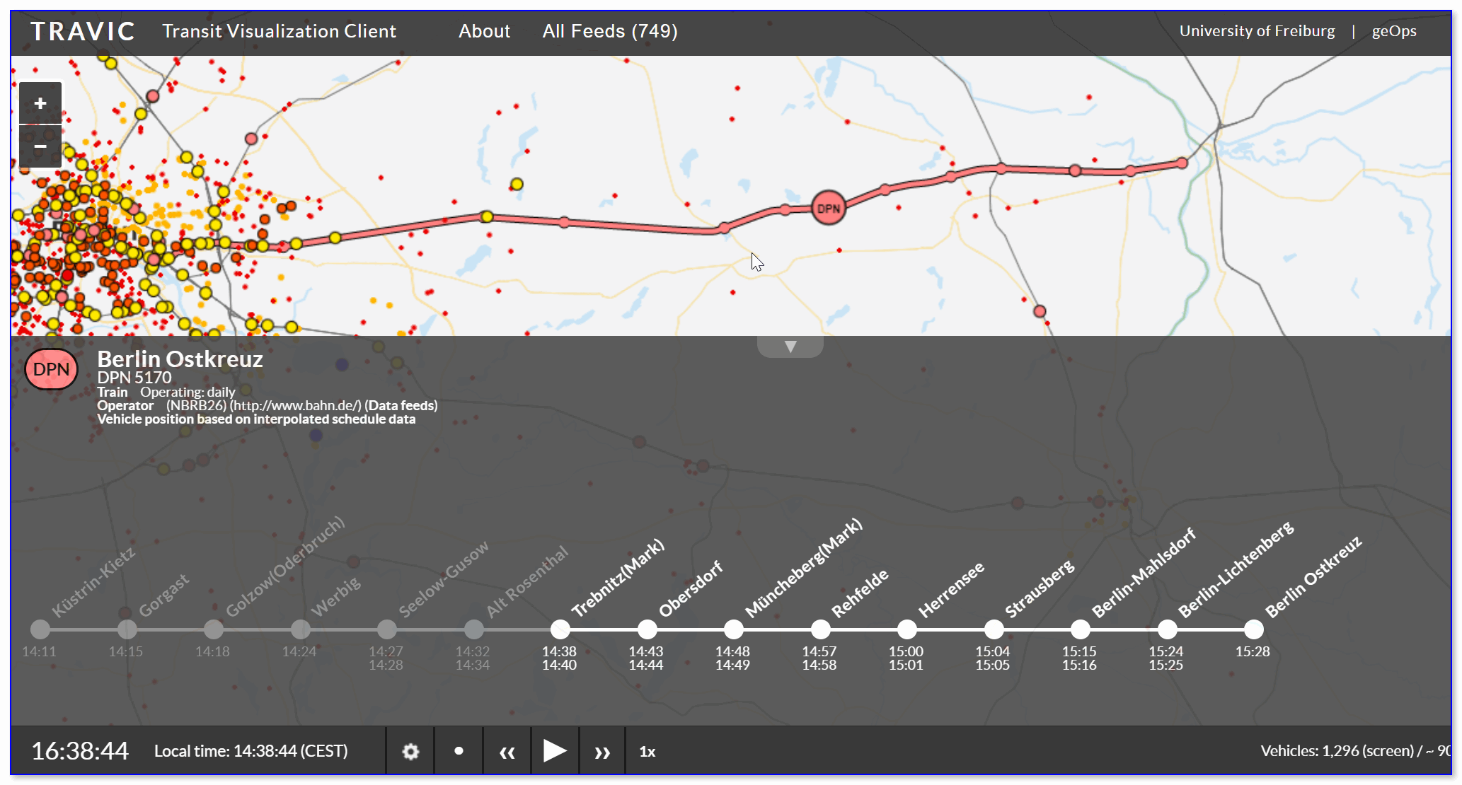 По карте проследите какой железной дорогой